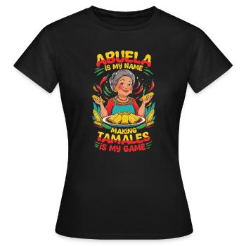 Tamale Tamales Abuela - Frauen T-Shirt - Schwarz - Vorne - AI Model Female 172 dark (172cm)