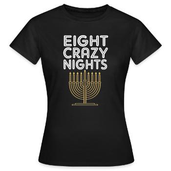 Hanukkah Chanukkah Hanukah - Frauen T-Shirt - Schwarz - Vorne - AI Model Female 172 dark (172cm)