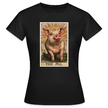 Pig Pig - Women's T-Shirt - black - Front - AI Model Female 172 dark (172cm)
