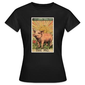 Pig Pig - Women's T-Shirt - black - Front - AI Model Female 172 dark (172cm)