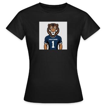 Imprimé du maillot mascotte du Tigre - T-shirt Femme - noir - Devant - AI Model Female 172 dark (172cm)