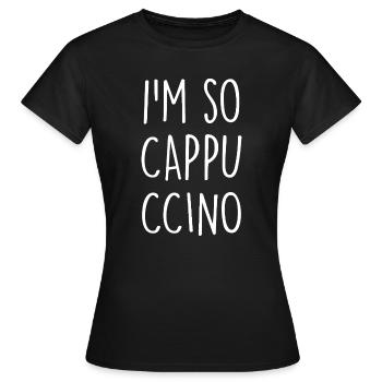 Cappuccino - T-shirt Femme - noir - Devant - AI Model Female 172 dark (172cm)