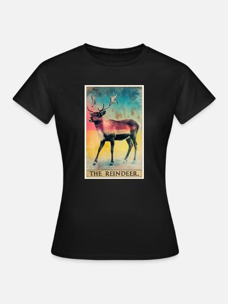 Rentiere Rentier - Frauen T-Shirt - Schwarz