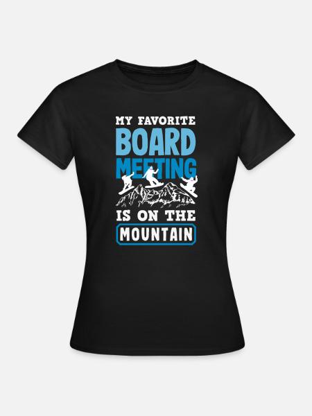 Snowboarden Snowboardtreffen Sessellift - Frauen T-Shirt - Schwarz