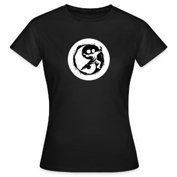 La Voie vers le Centre - Entraînement à Taiji - T-shirt Femme - noir - Devant - AI Model Female 172 dark (172cm)
