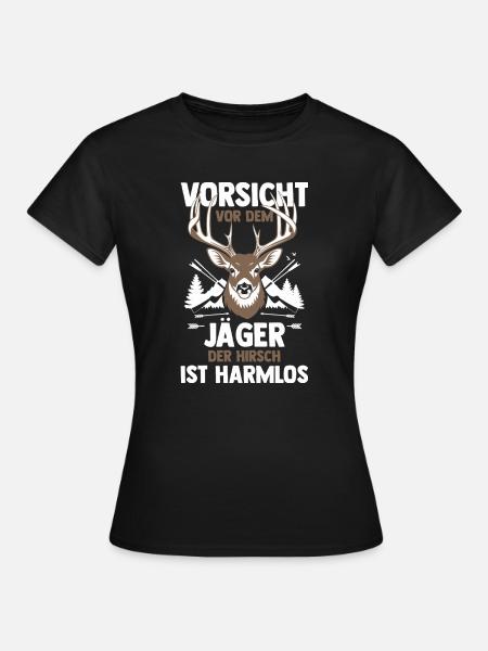 Jagd Jagen Waidmann Jäger - Frauen T-Shirt - Schwarz