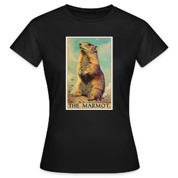 Murmeltiere Murmeltier - Frauen T-Shirt - Schwarz - Vorne - AI Model Female 172 dark (172cm)