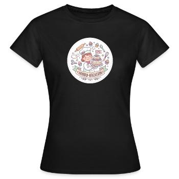 Hobby-Bäckerin Kuchenzauber - Frauen T-Shirt - Schwarz - Vorne - AI Model Female 172 dark (172cm)