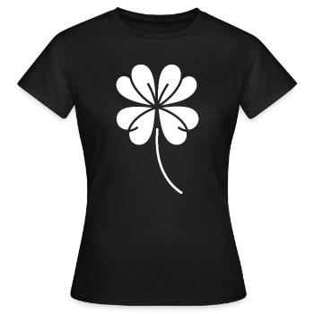 Shamrock Silhouette Irish Lucky Symbol - Women's T-Shirt - black - Front - AI Model Female 172 dark (172cm)