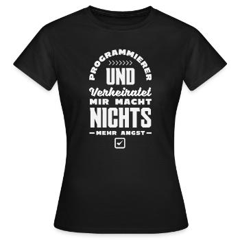 Programmierer Nichts Angst - Frauen T-Shirt - Schwarz - Vorne - AI Model Female 172 dark (172cm)