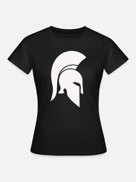 Sparta Helm - Frauen T-Shirt - Schwarz