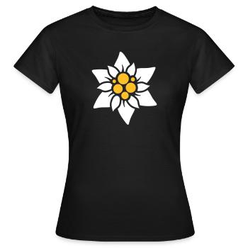 Edelweiss - T-shirt Femme - noir - Devant - AI Model Female 172 dark (172cm)