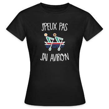 J'peux pas j'ai aviron - T-shirt Femme - noir - Devant - AI Model Female 172 dark (172cm)
