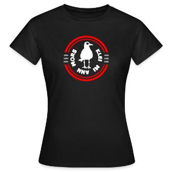 Klei mi ann Mors Möwe - Bas allemand - T-shirt Femme - noir - Devant - AI Model Female 172 dark (172cm)