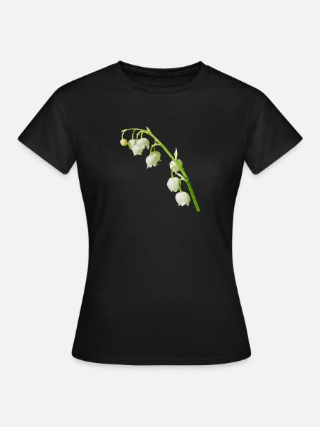 Maiglöckchen Frühling - Frauen T-Shirt - Schwarz