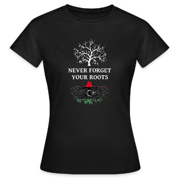 Libyen Never Forget Your Roots - Frauen T-Shirt - Schwarz - Vorne - AI Model Female 172 dark (172cm)