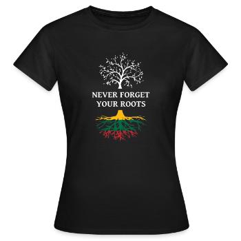 Litauen Litauische Wurzeln - Frauen T-Shirt - Schwarz - Vorne - AI Model Female 172 dark (172cm)