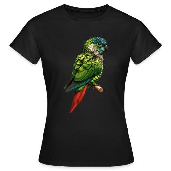 Green Cheek Conure Cute Conure Parrot - Women's T-Shirt - black - Front - AI Model Female 172 dark (172cm)