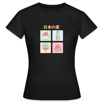 Japan Sommer Dinge - Frauen T-Shirt - Schwarz - Vorne - AI Model Female 172 dark (172cm)