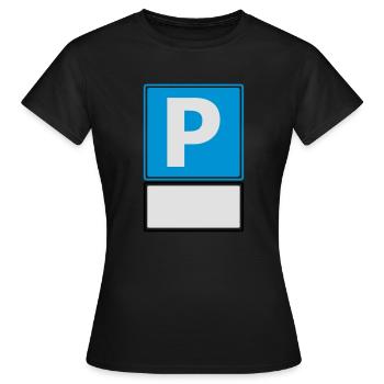 parken parkplatz - Frauen T-Shirt - Schwarz - Vorne - AI Model Female 172 dark (172cm)