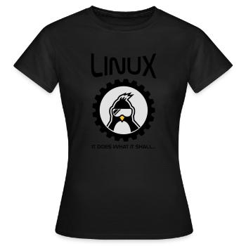 Linux fait ce qu'il doit - T-shirt Femme - noir - Devant - AI Model Female 172 dark (172cm)