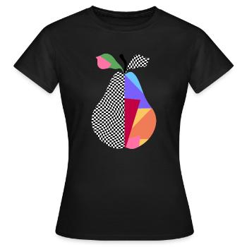 Birne - Frauen T-Shirt - Schwarz - Vorne - AI Model Female 172 dark (172cm)