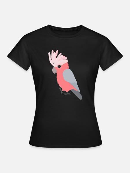 Rosa Kakadu - Frauen T-Shirt - Schwarz