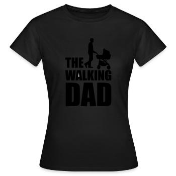 The walking dad - T-shirt Femme - noir - Devant - AI Model Female 172 dark (172cm)