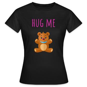 Hug Me ! - T-shirt Femme - noir - Devant - AI Model Female 172 dark (172cm)