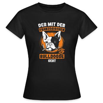 Bouledogue français Bouledogues français - T-shirt Femme - noir - Devant - AI Model Female 172 dark (172cm)