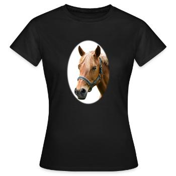 Cheval. Cheval. - T-shirt Femme - noir - Devant - AI Model Female 172 dark (172cm)