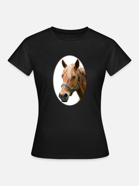 Horse. Pferd. - T-shirt dam - svart