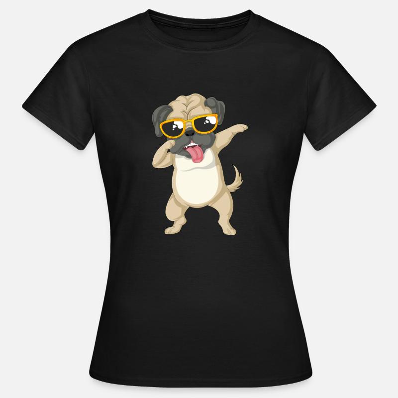 dabbing Mops - Frauen T-Shirt - Schwarz