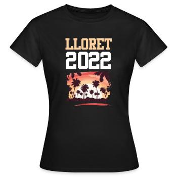 Lloret De mars 2022 - T-shirt Femme - noir - Devant - AI Model Female 172 dark (172cm)