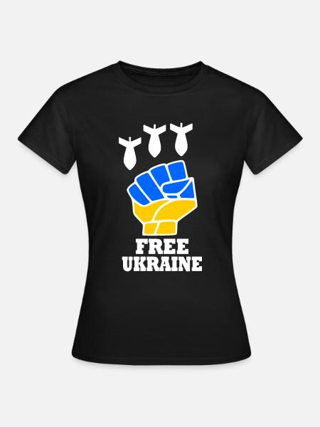 Ukraine - Frauen T-Shirt - Schwarz
