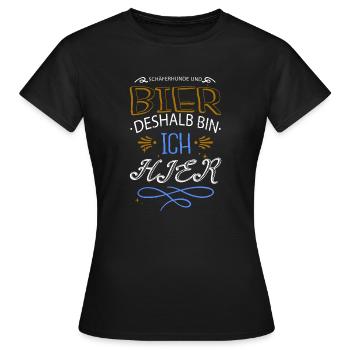 malz feiern trinken haustier kneipensport cool - Frauen T-Shirt - Schwarz - Vorne - AI Model Female 172 dark (172cm)