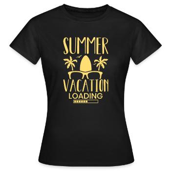 Summer Vacation Loading - Women's T-Shirt - black - Front - AI Model Female 172 dark (172cm)