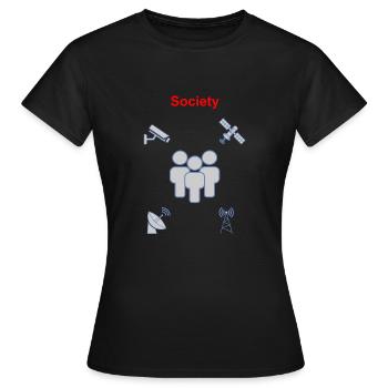 Society - Frauen T-Shirt - Schwarz - Vorne - AI Model Female 172 dark (172cm)