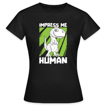 T-Rex Tyrannosaurus Rex - T-shirt Femme - noir - Devant - AI Model Female 172 dark (172cm)