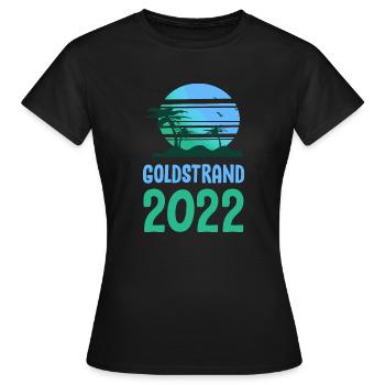 Sables d’Or 2022 Palmiers - T-shirt Femme - noir - Devant - AI Model Female 172 dark (172cm)