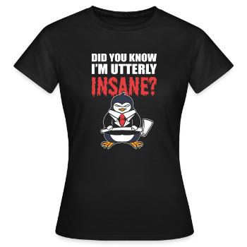 Völlig verrückt? Launische Person Geschenk - Frauen T-Shirt - Schwarz - Vorne - AI Model Female 172 dark (172cm)