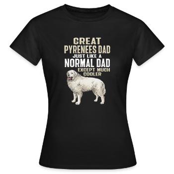 Great Pyrenees Papa Dog Papa, Great Pyrenees - Women's T-Shirt - black - Front - AI Model Female 172 dark (172cm)