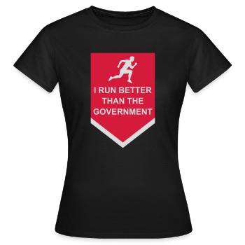 mieux fonctionner que le gouvernement - T-shirt Femme - noir - Devant - AI Model Female 172 dark (172cm)
