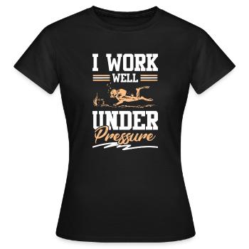 Diving under pressure - Women's T-Shirt - black - Front - AI Model Female 172 dark (172cm)