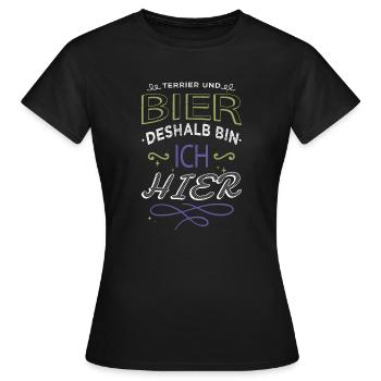 gerste statement kneipe geschenkidee - Frauen T-Shirt - Schwarz - Vorne - AI Model Female 172 dark (172cm)