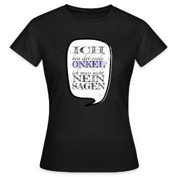 elternschaft ehefrau familienwappen patenonkel - Frauen T-Shirt - Schwarz - Vorne - AI Model Female 172 dark (172cm)