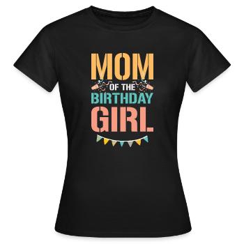 Anniversaire Mama Fille - T-shirt Femme - noir - Devant - AI Model Female 172 dark (172cm)