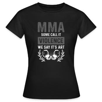 MMA Violence - Women's T-Shirt - black - Front - AI Model Female 172 dark (172cm)