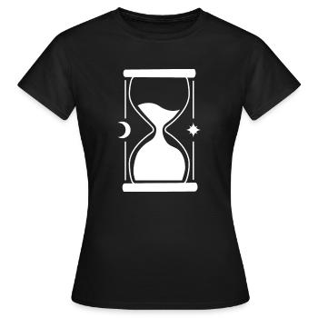 Sablier - T-shirt Femme - noir - Devant - AI Model Female 172 dark (172cm)