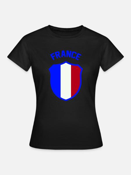france wappen - Frauen T-Shirt - Schwarz